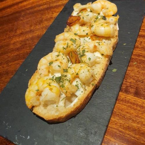 Torta de langostinos